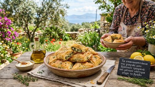 Τα σπανακοπιτάκια της γιαγιάς μου βγαίνουν τραγανά και μένουν νόστιμα μέχρι το βράδυ